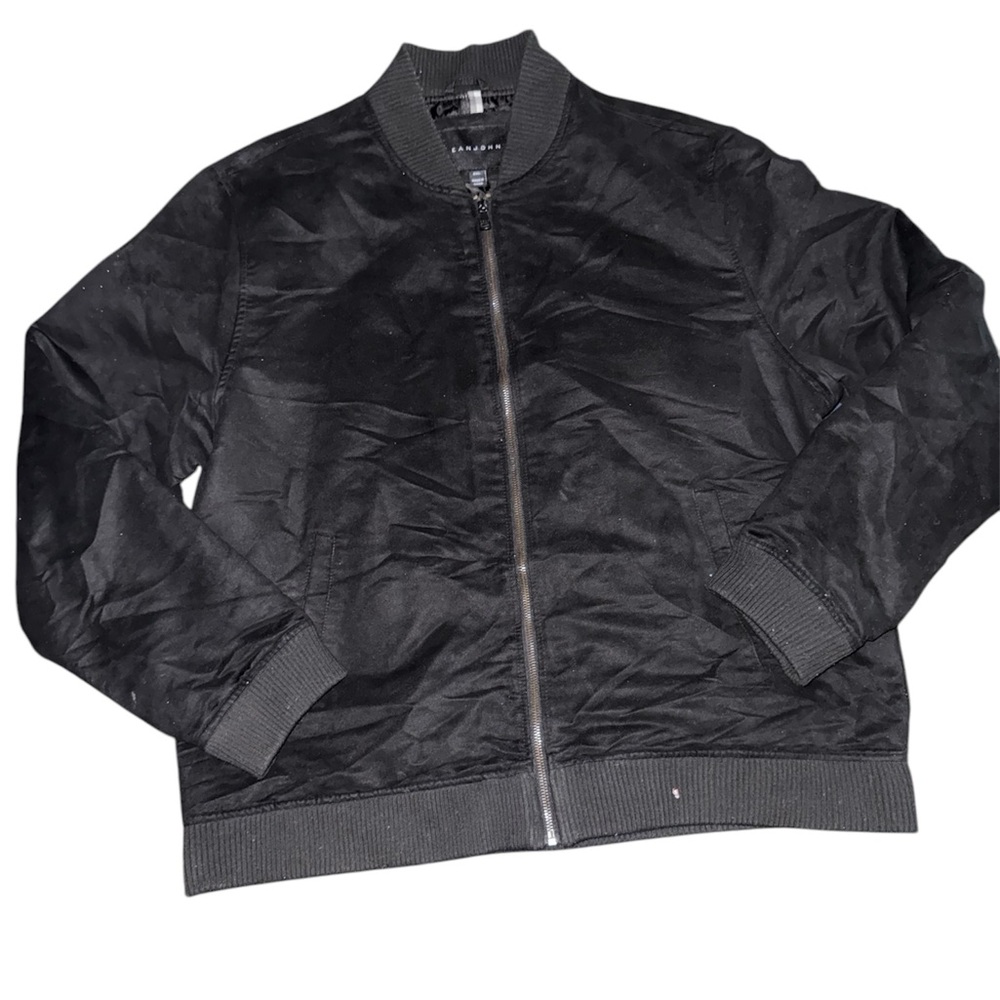 Sean John Suede Men's Black Bomber Jacket